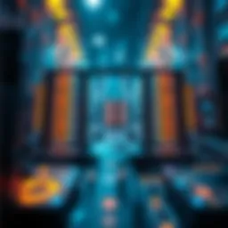 A visualization of quantum computing architecture showcasing qubits and gates
