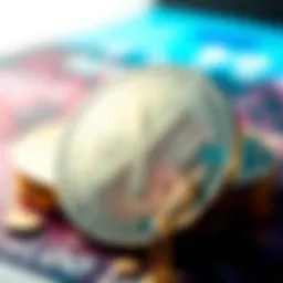 Conceptual representation of digital yuan currency