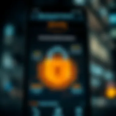 Robust Security Features in Android Crypto Wallets Security features displayed on an Android crypto wallet application.