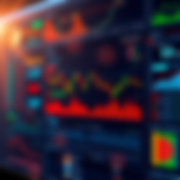 A dynamic dashboard displaying trading algorithms and statistics