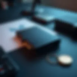 A sleek Ledger hardware wallet on a desk