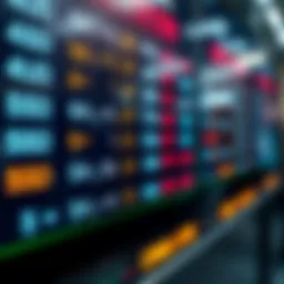 Currency exchange rates displayed on a digital screen