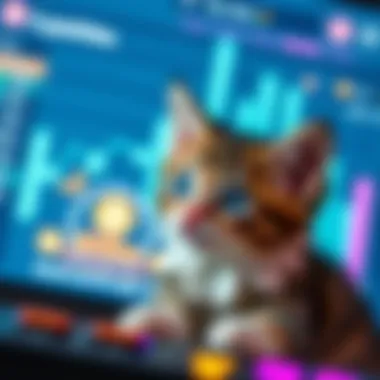 User Interface of CryptoKitties A captivating visual depicting the user interface of the CryptoKitties game.