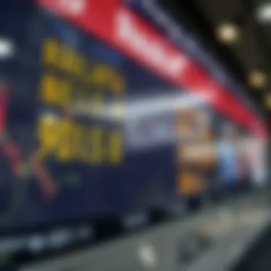 Current Exchange Rates A digital display of current exchange rates between Reais and Dollars