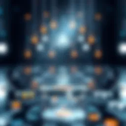 Visual representation of blockchain technology