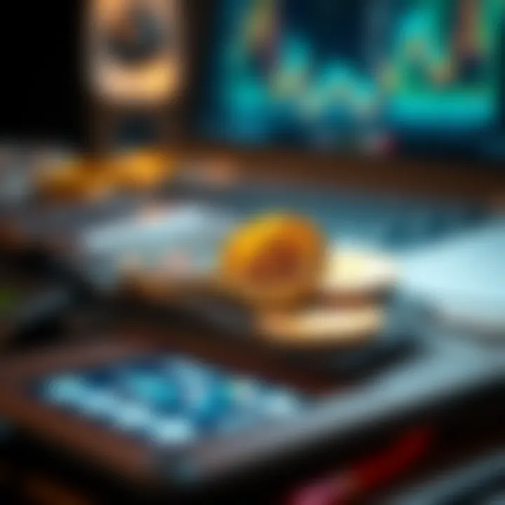 The Essence of a Digital Wallet in Crypto Transactions Conceptual image of a digital wallet containing various cryptocurrencies