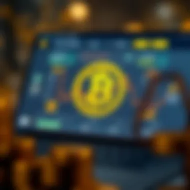 Interactive Interface of a Crypto Coin Converter User interface of a crypto coin converter application showcasing real-time conversions