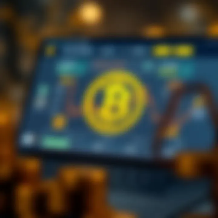 Interactive Interface of a Crypto Coin Converter User interface of a crypto coin converter application showcasing real-time conversions