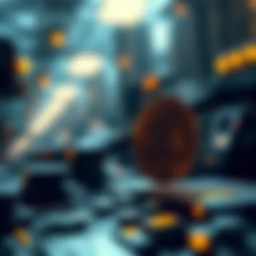 Visual representation of blockchain technology