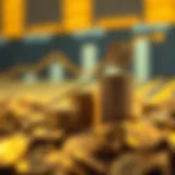 Conceptual illustration of dollar cost averaging in cryptocurrency investment