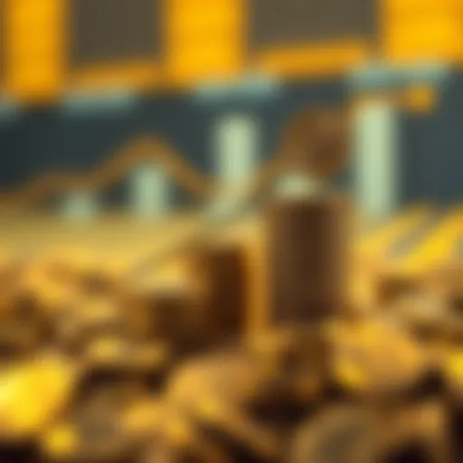 Conceptual illustration of dollar cost averaging in cryptocurrency investment