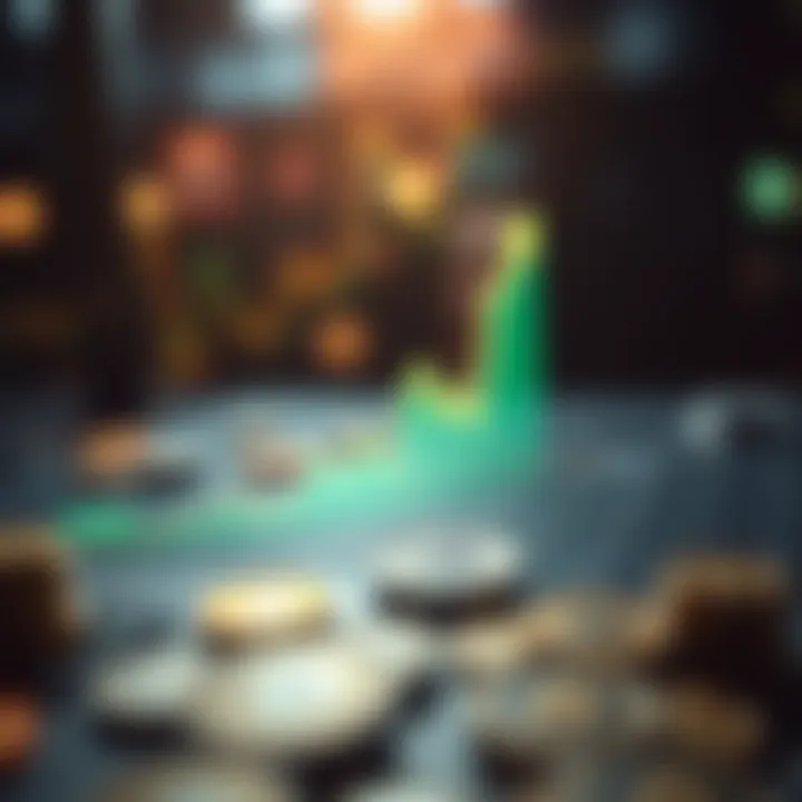 Graph illustrating rising cryptocurrency trends