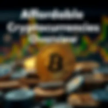 Visual representation of affordable cryptocurrencies