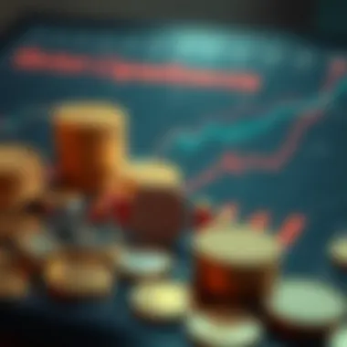 Chart comparing market capitalization of lesser-known cryptocurrencies