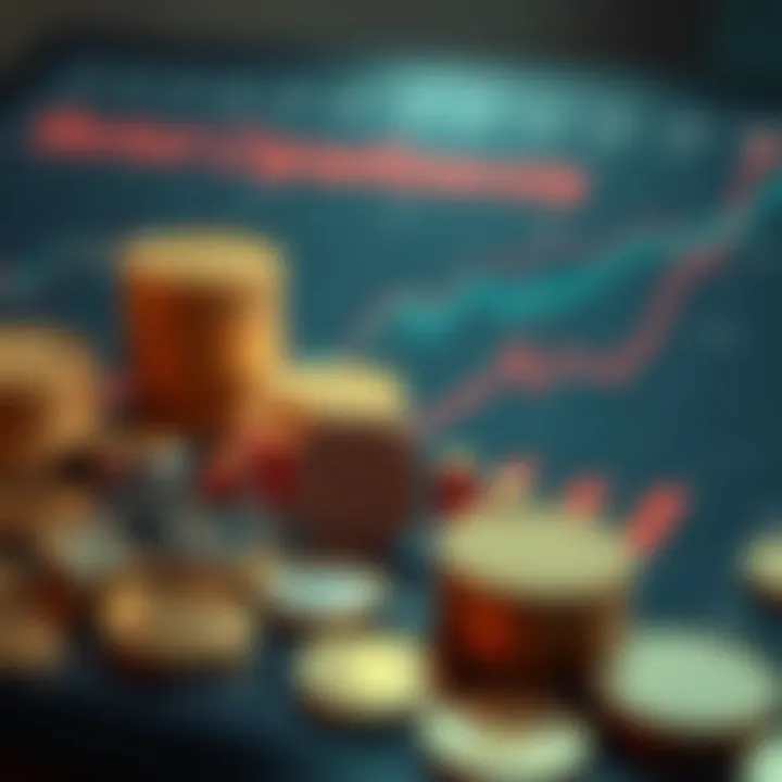 Chart comparing market capitalization of lesser-known cryptocurrencies