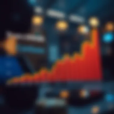 A graph demonstrating the trends in cryptocurrency investments over time, emphasizing Coinbase's role.