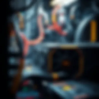 Mining Rig with FPGA Cards A visualization of a mining rig utilizing multiple FPGA cards