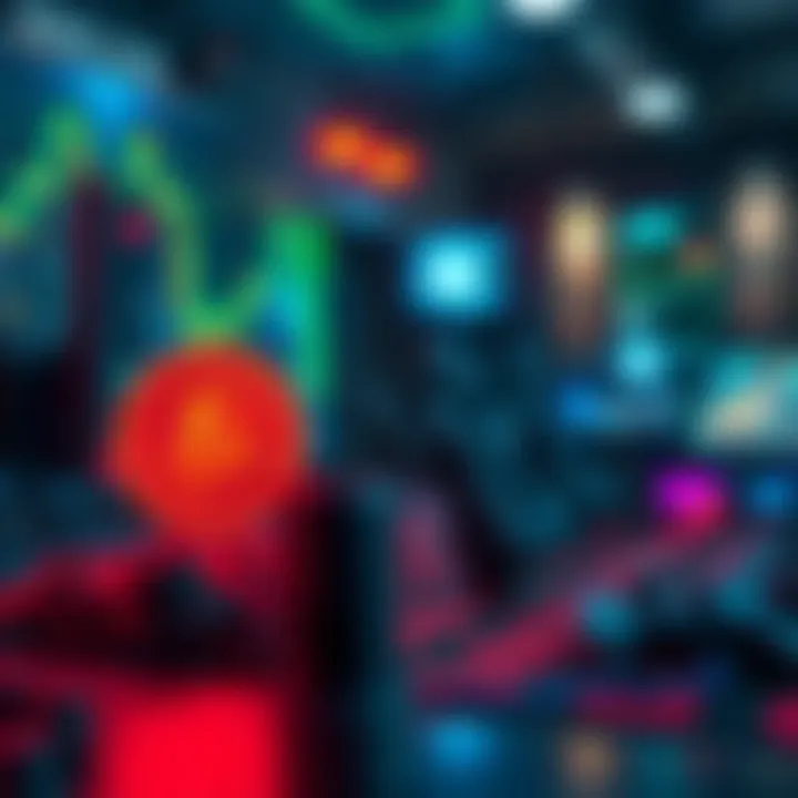 An artistic representation of digital assets in the context of gaming