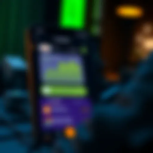 User interface of CoinMach app showcasing cryptocurrency options