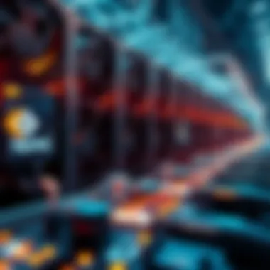 Future Developments in Crypto Mining Technology A futuristic representation of potential developments in cryptocurrency mining technology