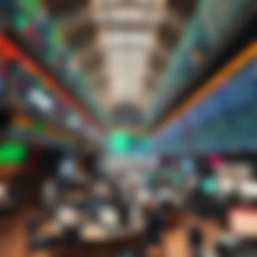 Futures exchange trading floor overview