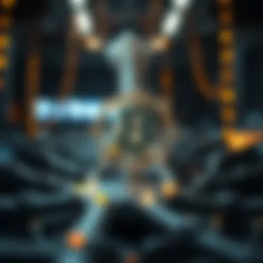 Blockchain technology illustrated conceptually