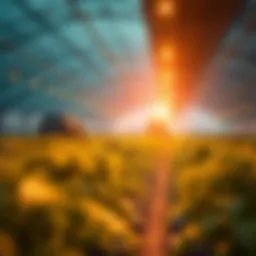 Conceptual illustration of yield farming in cryptocurrency