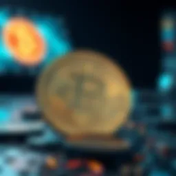 A visual representation of Paribus Coin with blockchain technology elements