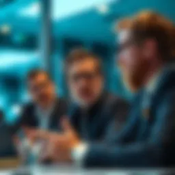 Peter Thiel in a business meeting discussing investments