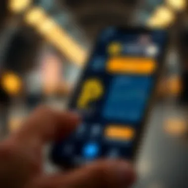 User interface of a Pi Coin wallet app