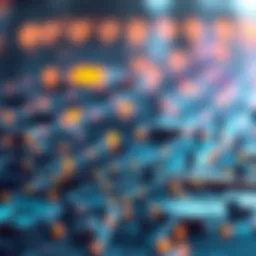 A visual representation of smart contracts in blockchain technology