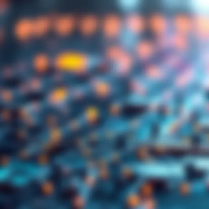 A visual representation of smart contracts in blockchain technology