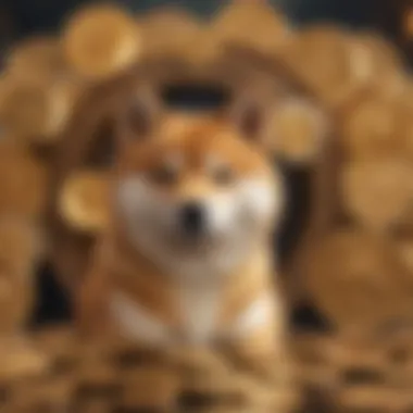 Artistic portrayal of the Shiba Inu dog as a mascot of the coin