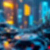 Futuristic representation of cryptocurrency growth