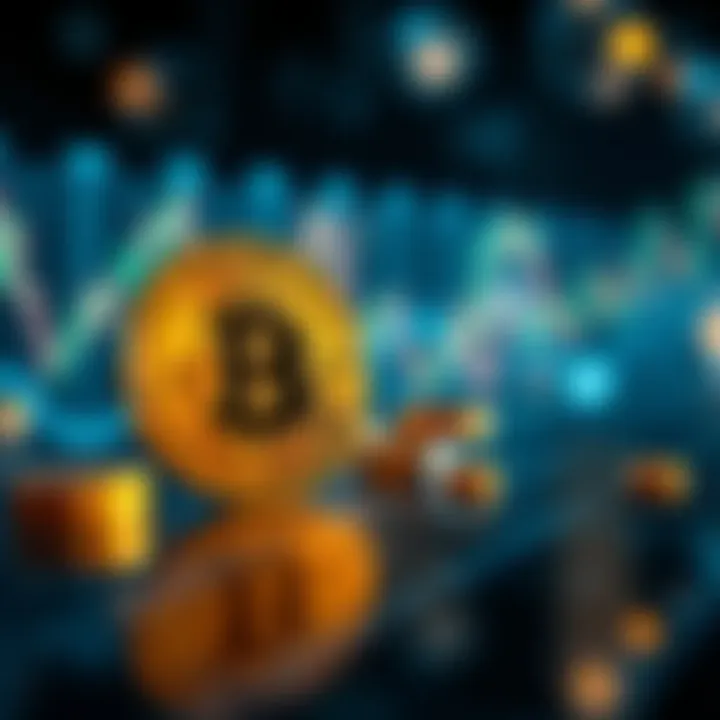 Cryptocurrency Market Movements An abstract representation of cryptocurrency market movements