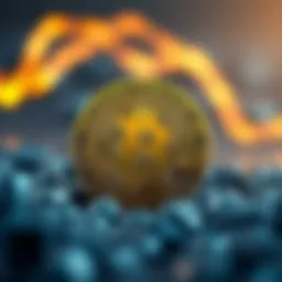 Conceptual representation of cryptocurrency as a shield against inflation