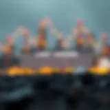 Conceptual illustration of limit orders in crypto trading