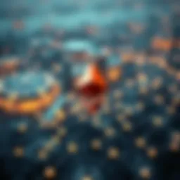 Visual representation of Ethereum blockchain network